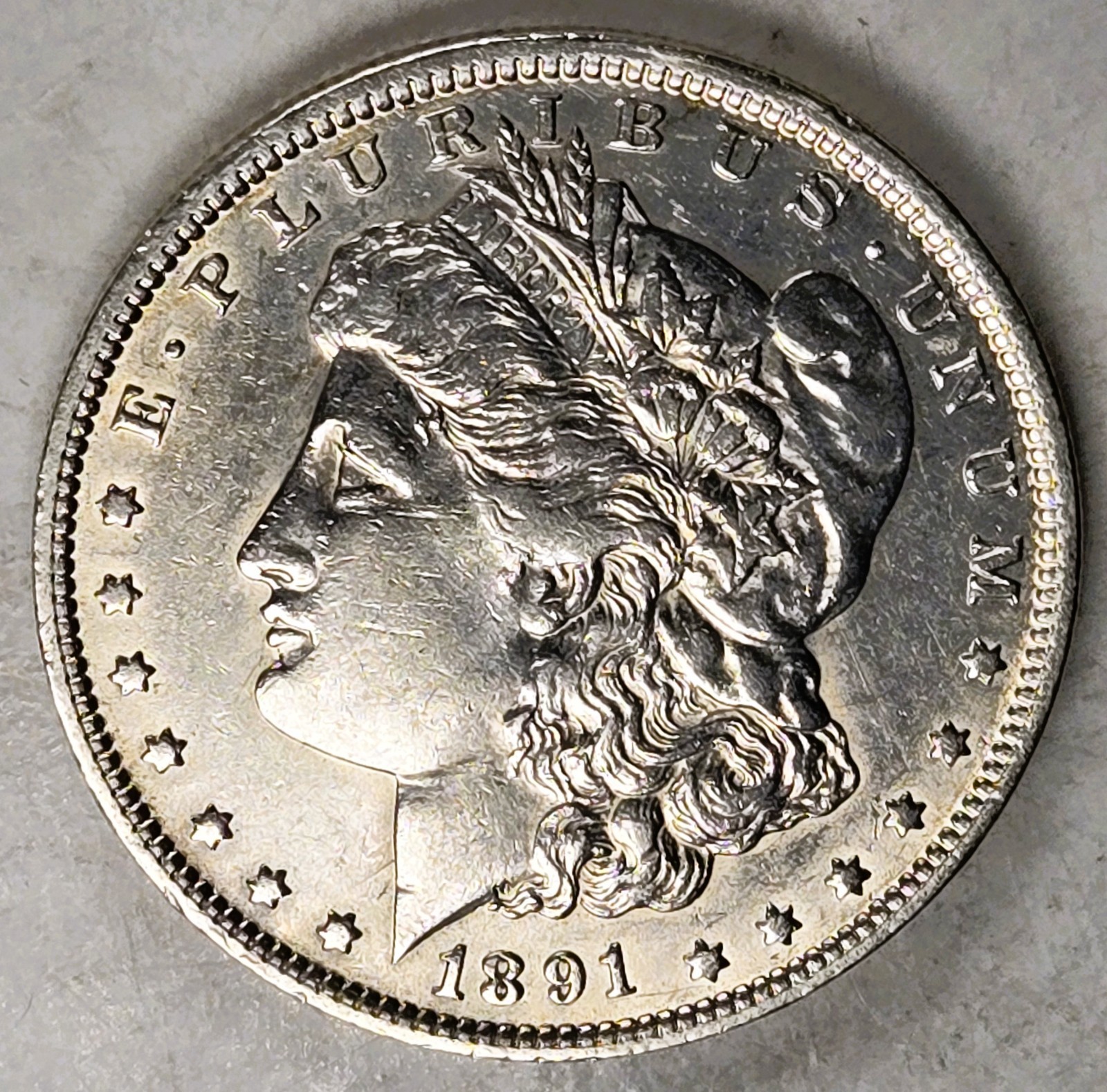 1891-O Morgan Silver Dollar - BETTER DATE AU - New Orleans Mint - FREE SHIPPING!