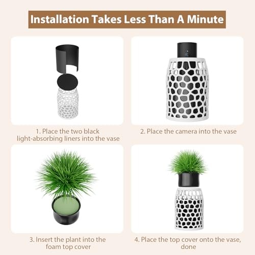 Upgrade Camera Disguise Vase Compatible with Ring Indoor 2nd Gen Camera,