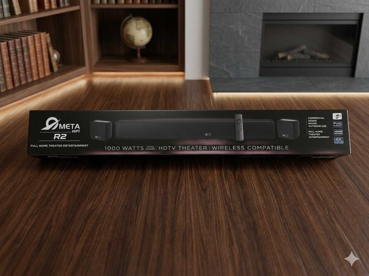 Meta HiFi R2 Wireless Home Theater Speaker System 1000W 4K Sound Plug & Play