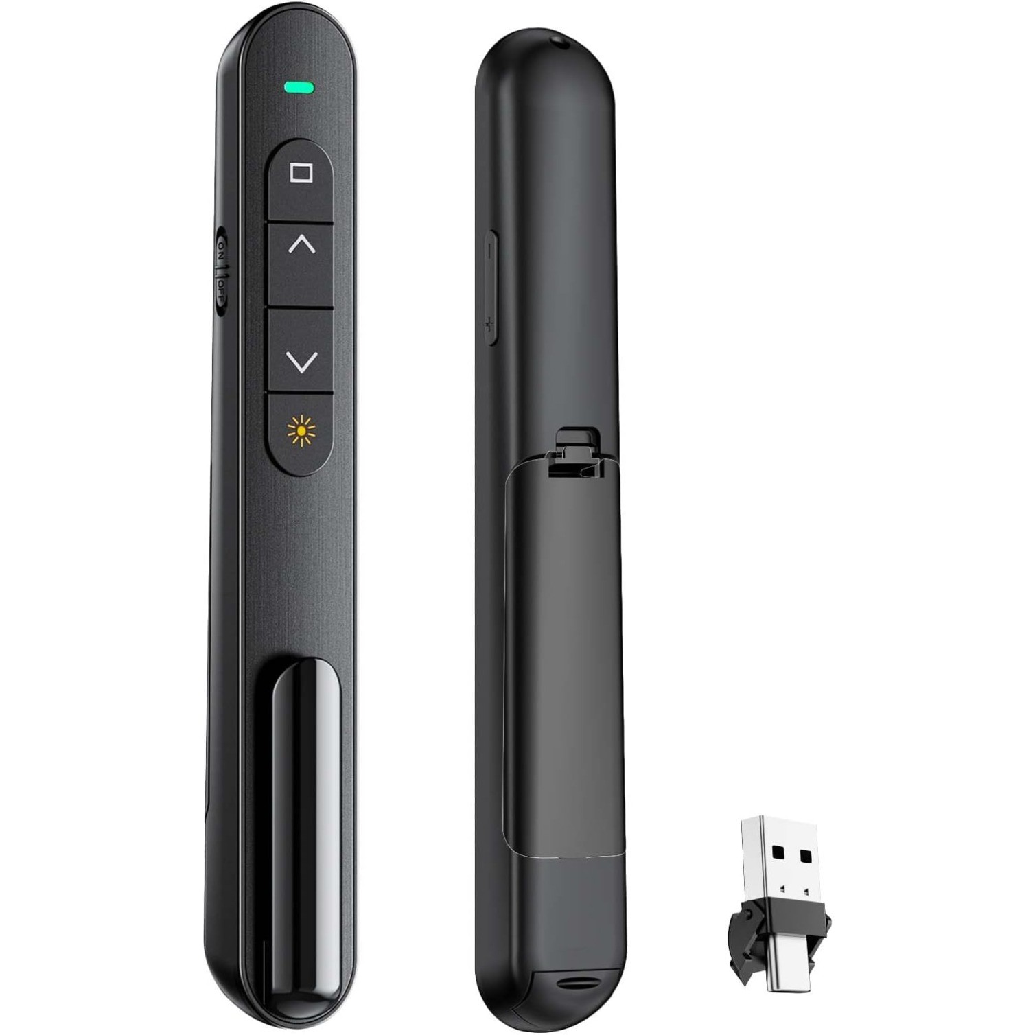 Presentation Clicker for PowerPoint, RF 2.4GHz USB C Wireless Presenter Remote