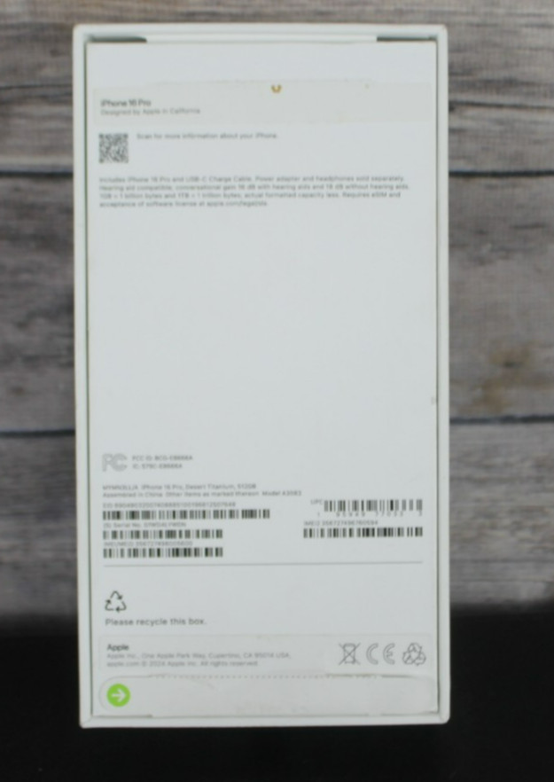 IPhone 16 Pro Box Only - Phone not included- Bronze