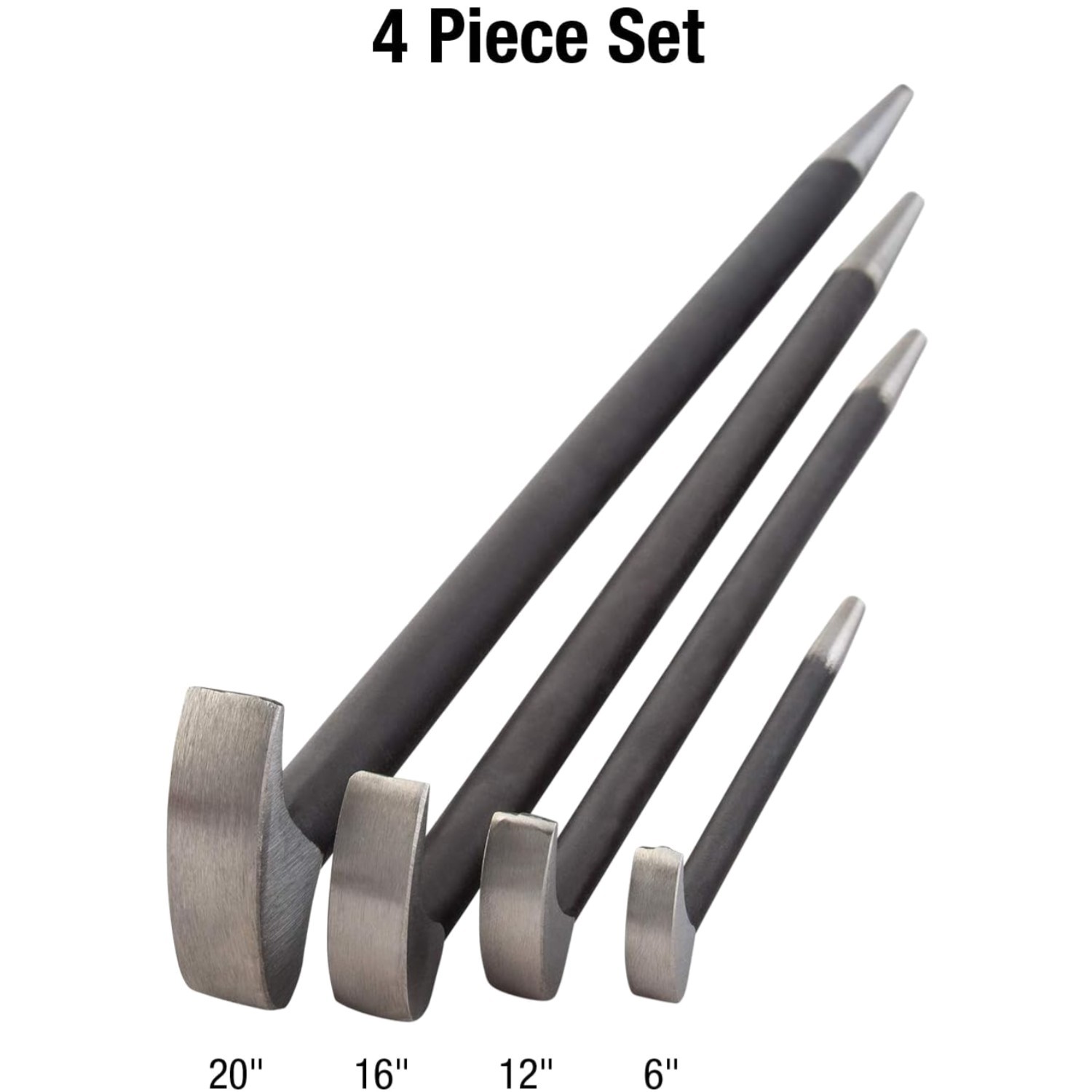 SUNEX TOOLS Pry Bar Set, 4-Piece, Alloy Steel