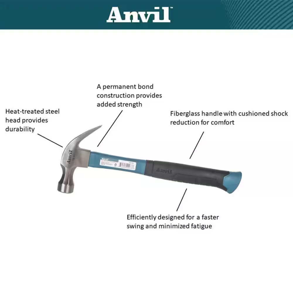 16 oz. Fireberglass Claw Hammer