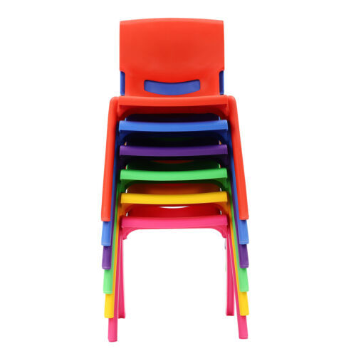 6 Pcs Thickened Kindergarten Multicolor Chairs Stackable Kids Plastic Chairs