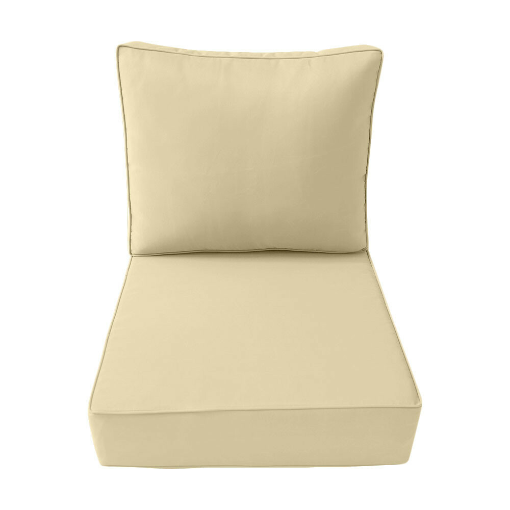 *COVER ONLY*-Outdoor Deep Seat Backrest Pillow Slipcover Piped Trim Small-AD103