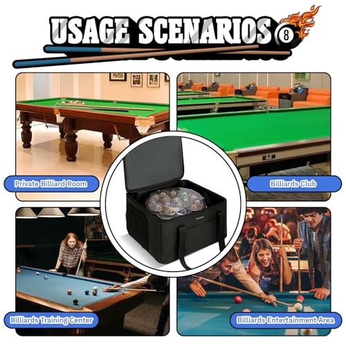 Pool Ball Cleaner Storage Bag, Compatible with Most Pool Ball Cleaner