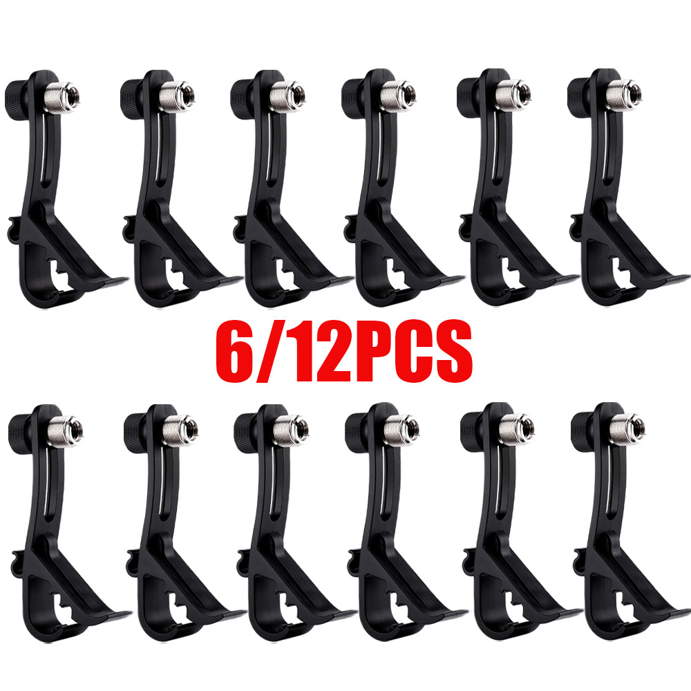 6/12x Drum Microphone Clip Microphone Drum Mount Drum Rim Mic Clips Drum