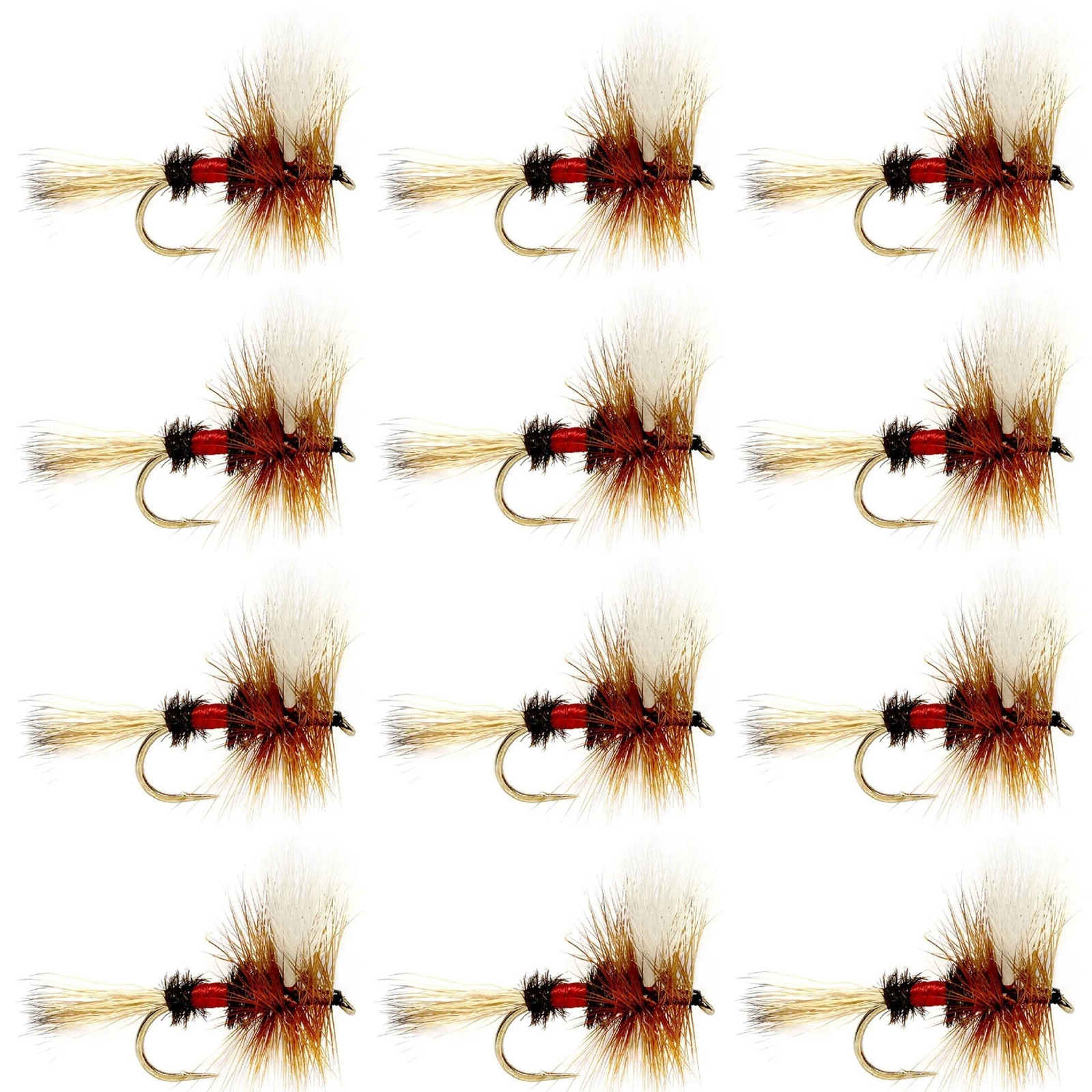 Royal Wulff Classic Trout Dry Fly Fishing Fly -12 Flies Size 14