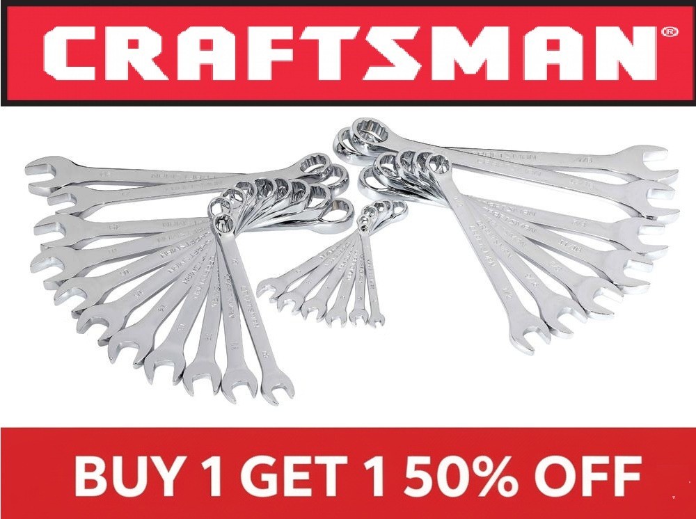 NEW CRAFTSMAN COMBINATION WRENCH SAE METRIC 12-PT SINGLE REPLACEMENT POLISHED