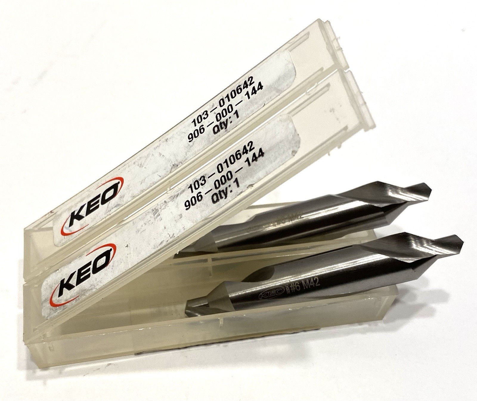 (2 pcs) KEO 906 #6 60° Centerdrill, Ø.219 Pilot, 1/2 Body Uncoated, M42 (HSS-Co)