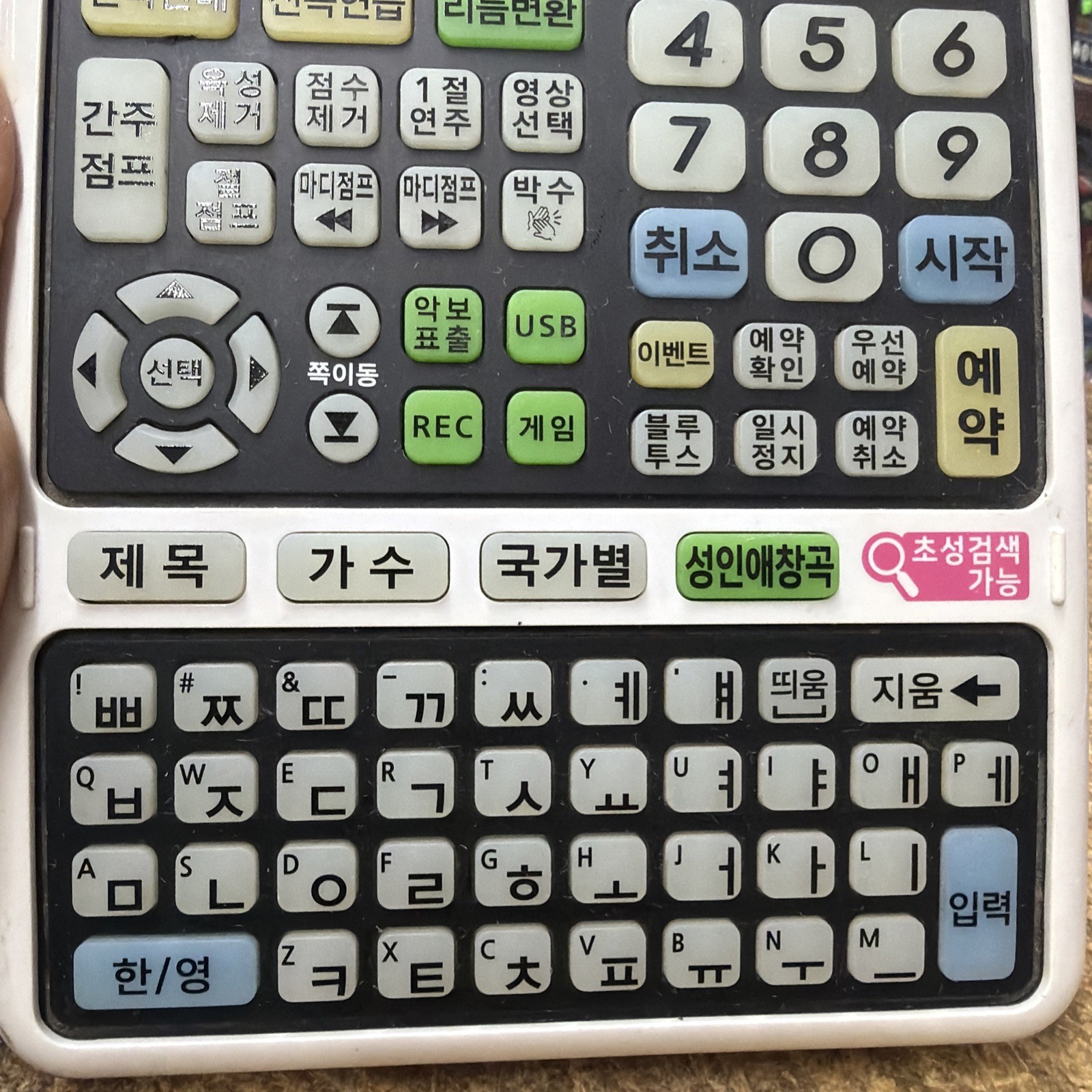 TJ Media Commercial Karaoke Machine Remote Controller TIR-1090 (Korean Version)