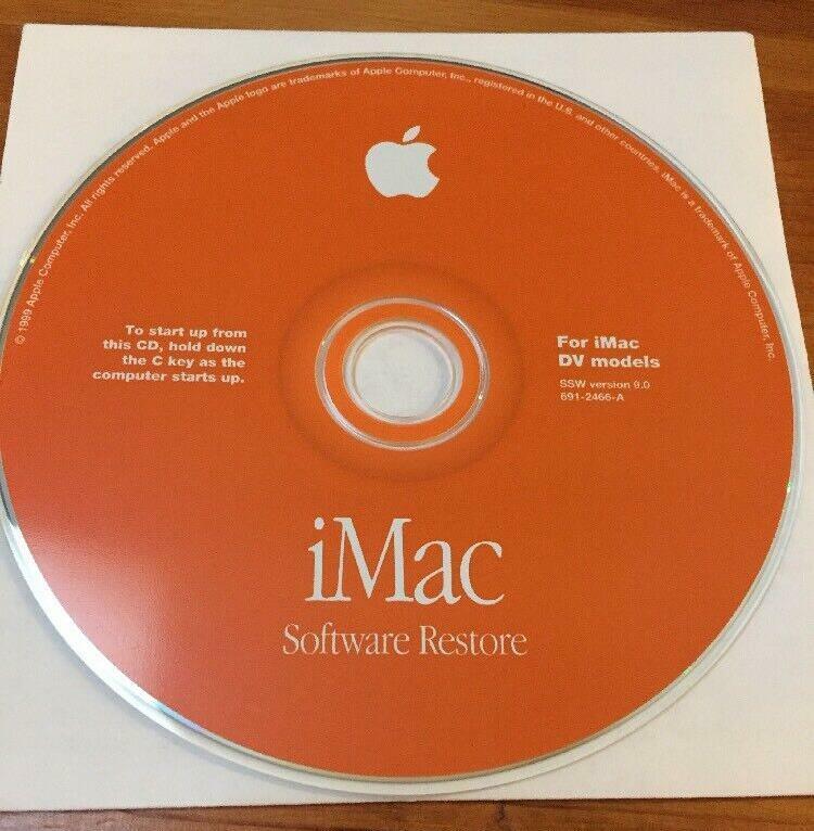 Mac Macintosh iMac DV OS 9 Software Restore CD Disc v9.0 1999 Vintage