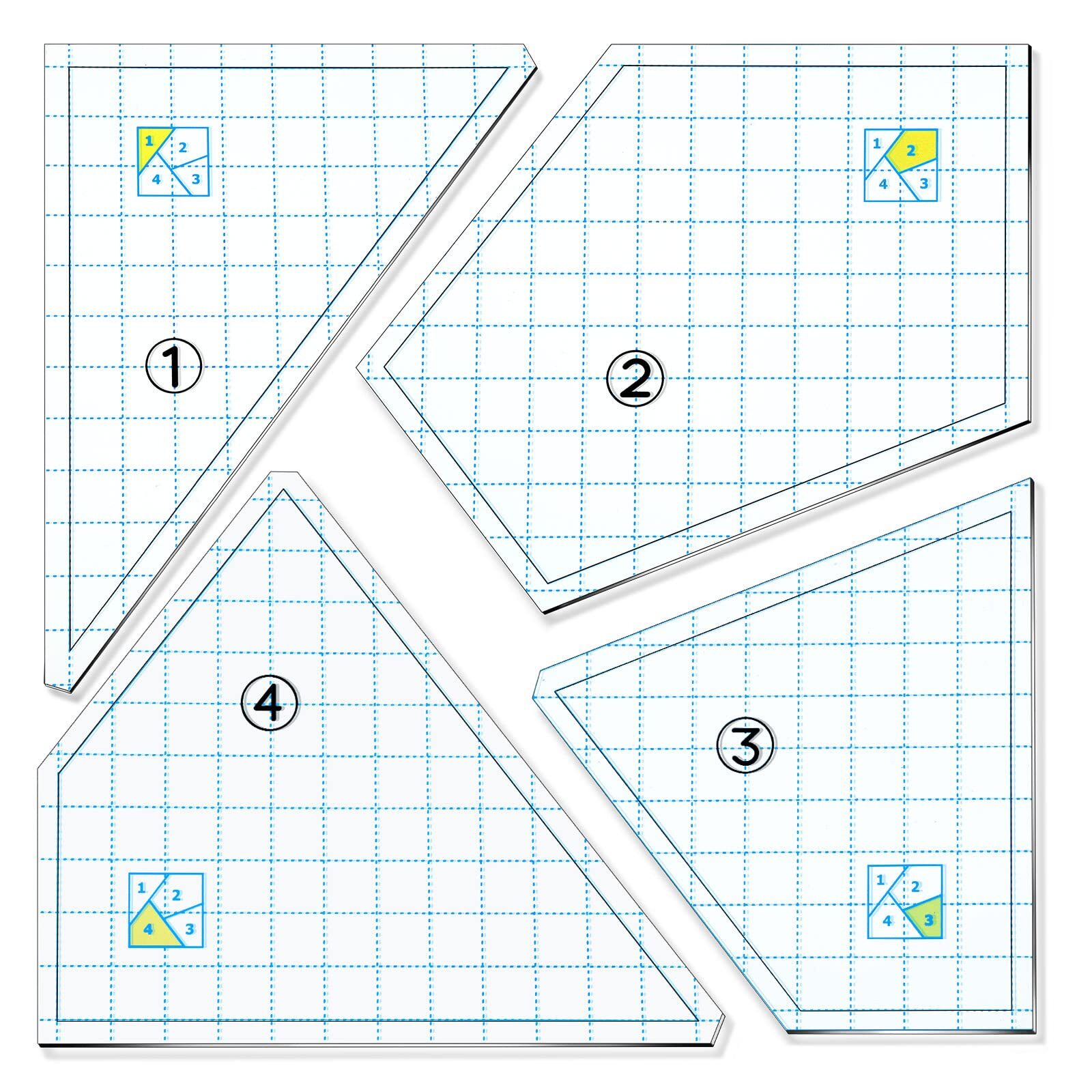 Quilting Templates Set Acrylic Cutting Templates for Quilting Sewing Machine ...