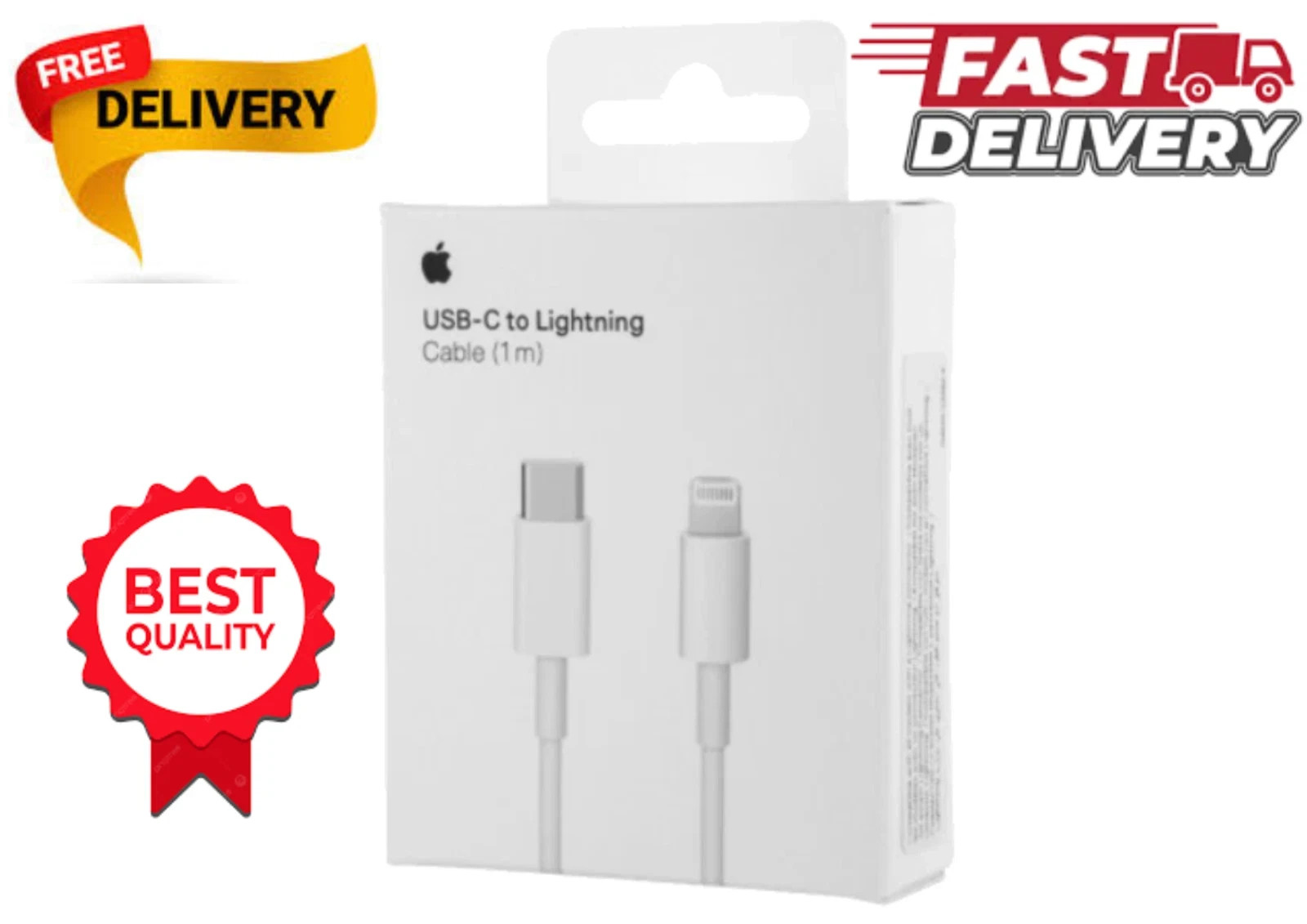 Apple USB-C to Lightning Charging Cable 1m (3ft) White Fast Sync & Charge...