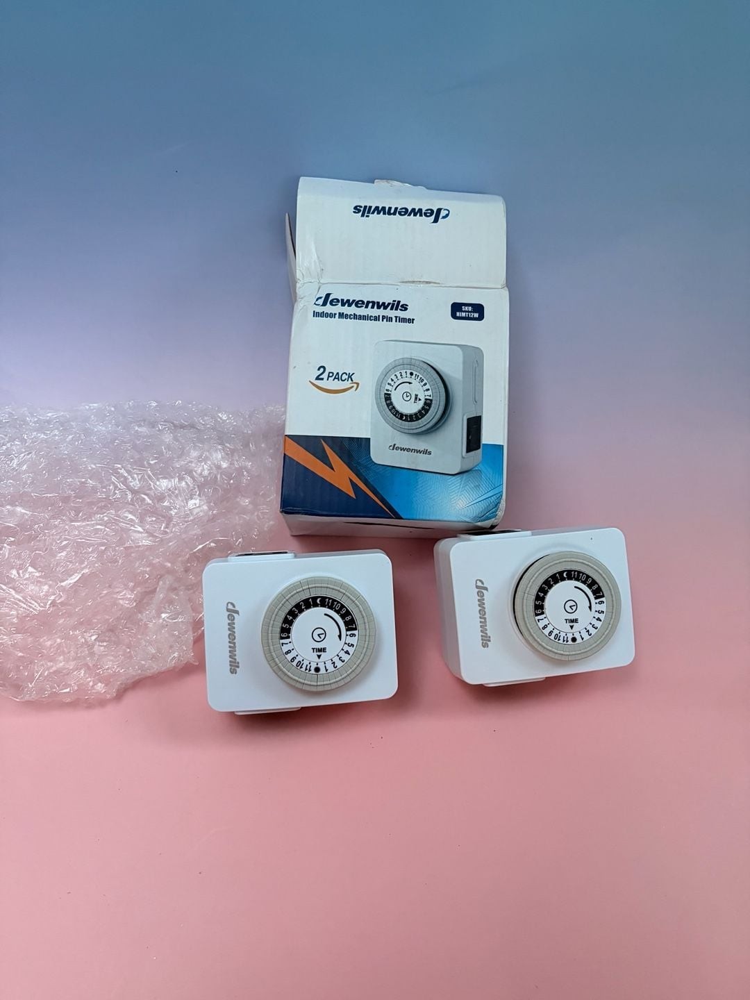 DEWENWILS 24-Hour Indoor Mechanical Pin Timer 2-Pack
