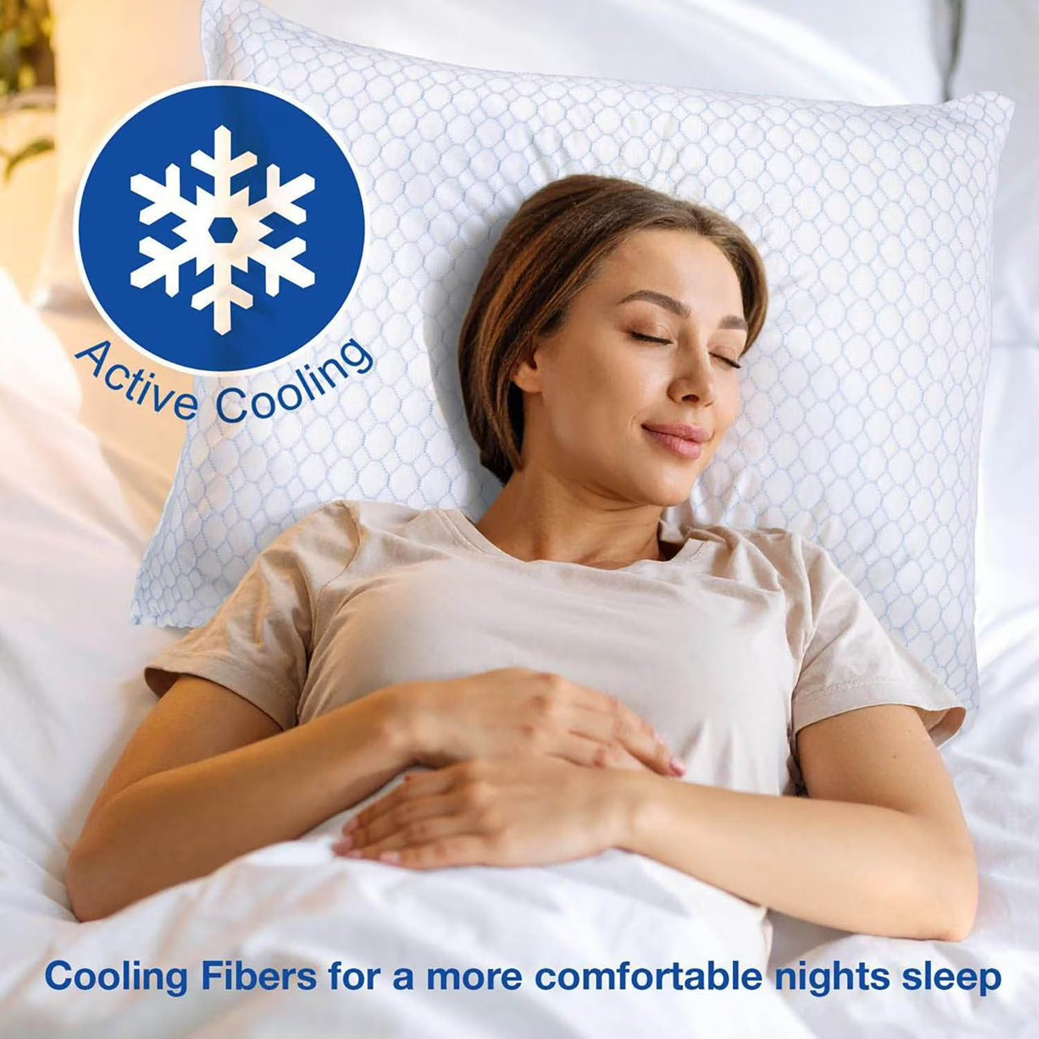 Nectar 2-Pack Cooling Down Alternative Microfiber Pillows, Standard/Queen Size