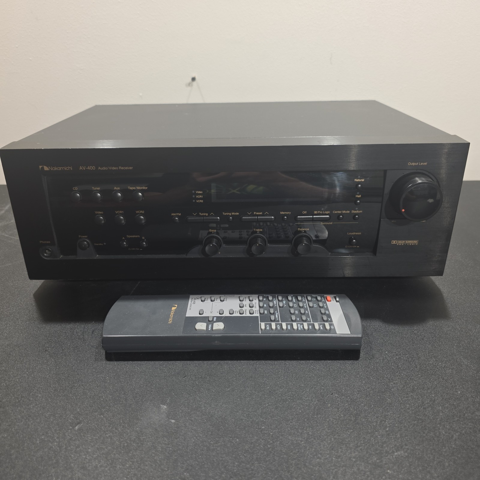 NAKAMICHI AV-400 STEREO A/V RECEIVER With Remote Tested!