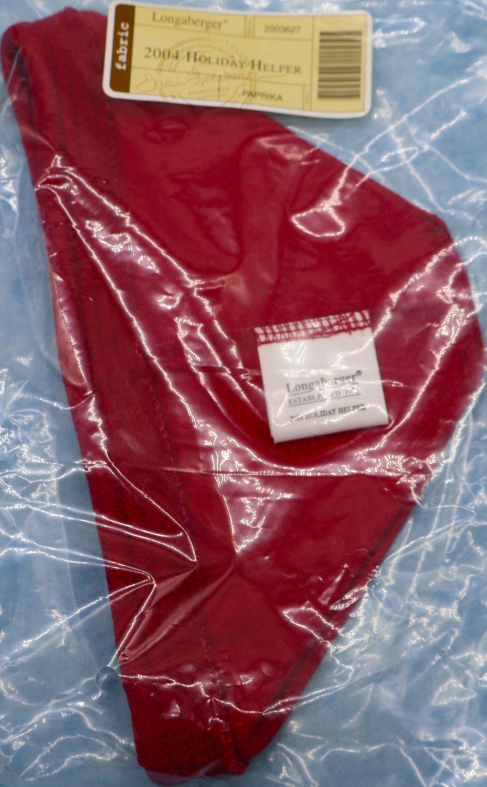Longaberger 2004 Holiday Helper Paprika Basket Liner 2003627 NIP