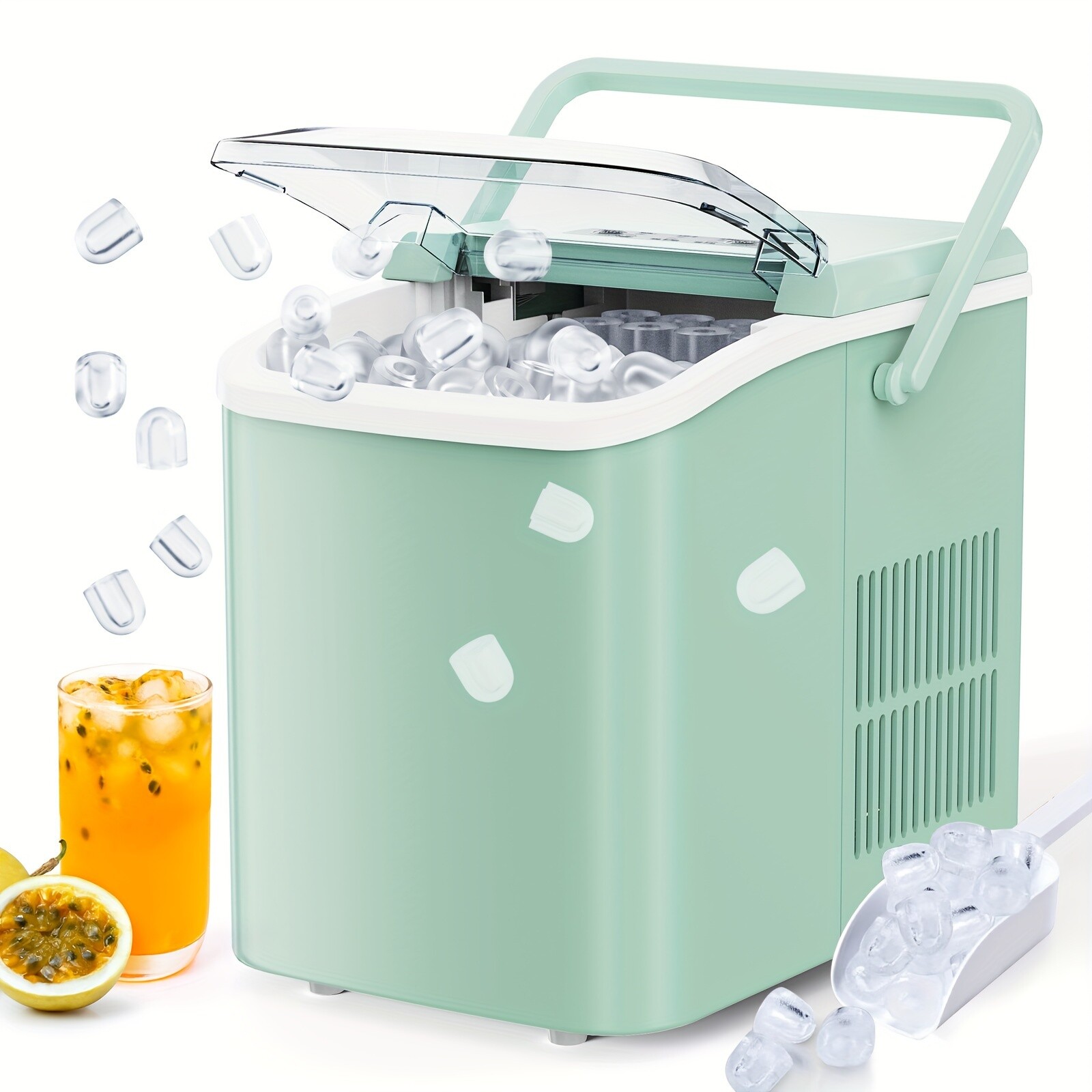 Home Ice Maker Fast, 2 Sizes Bullet - shaped, Self - cleaning for Various Scenes