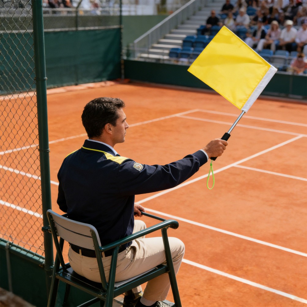 Soccer Referee Flags: Penalty Signal Flags with Comfortable Sponge Handle &