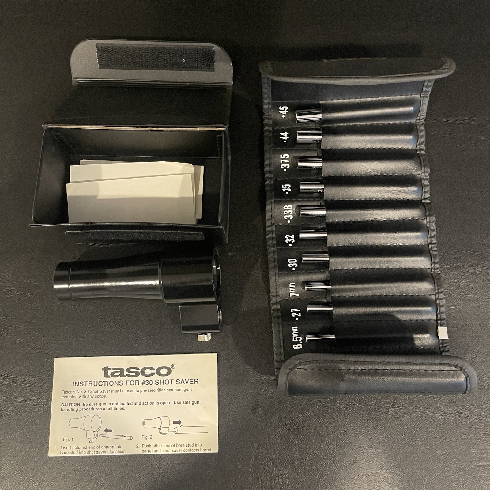 Tasco Shot Saver #30 Bore Sighter With 35E 14 Bore Stud Bundle Set