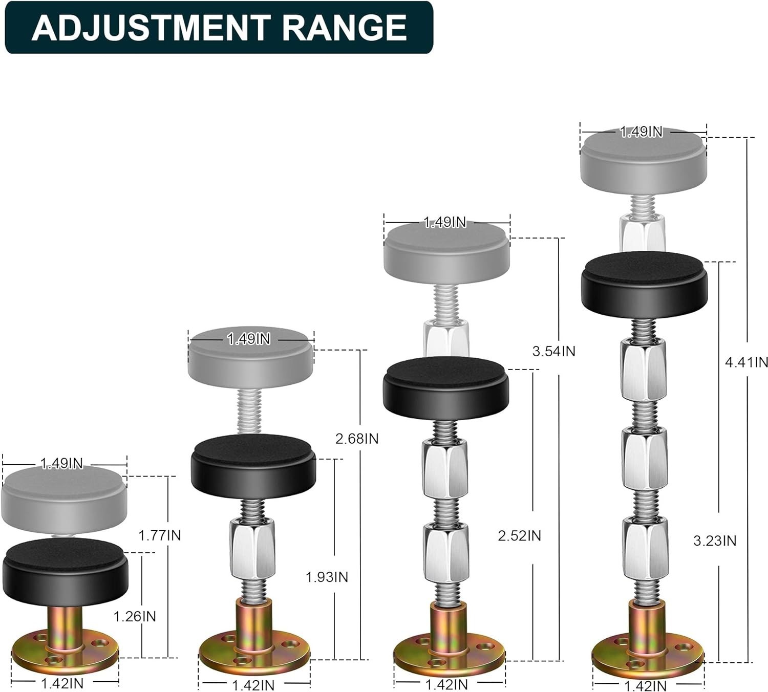 Versatile Adjustable Threaded Bed Anti-Shake Tool - Compatible with All Sizes