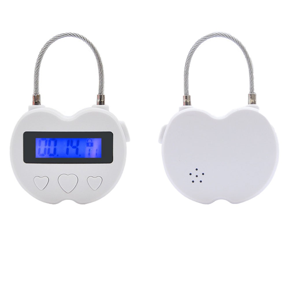 White Time Lock LCD Display Time Lock Multifunction Travel Electronic Timer US