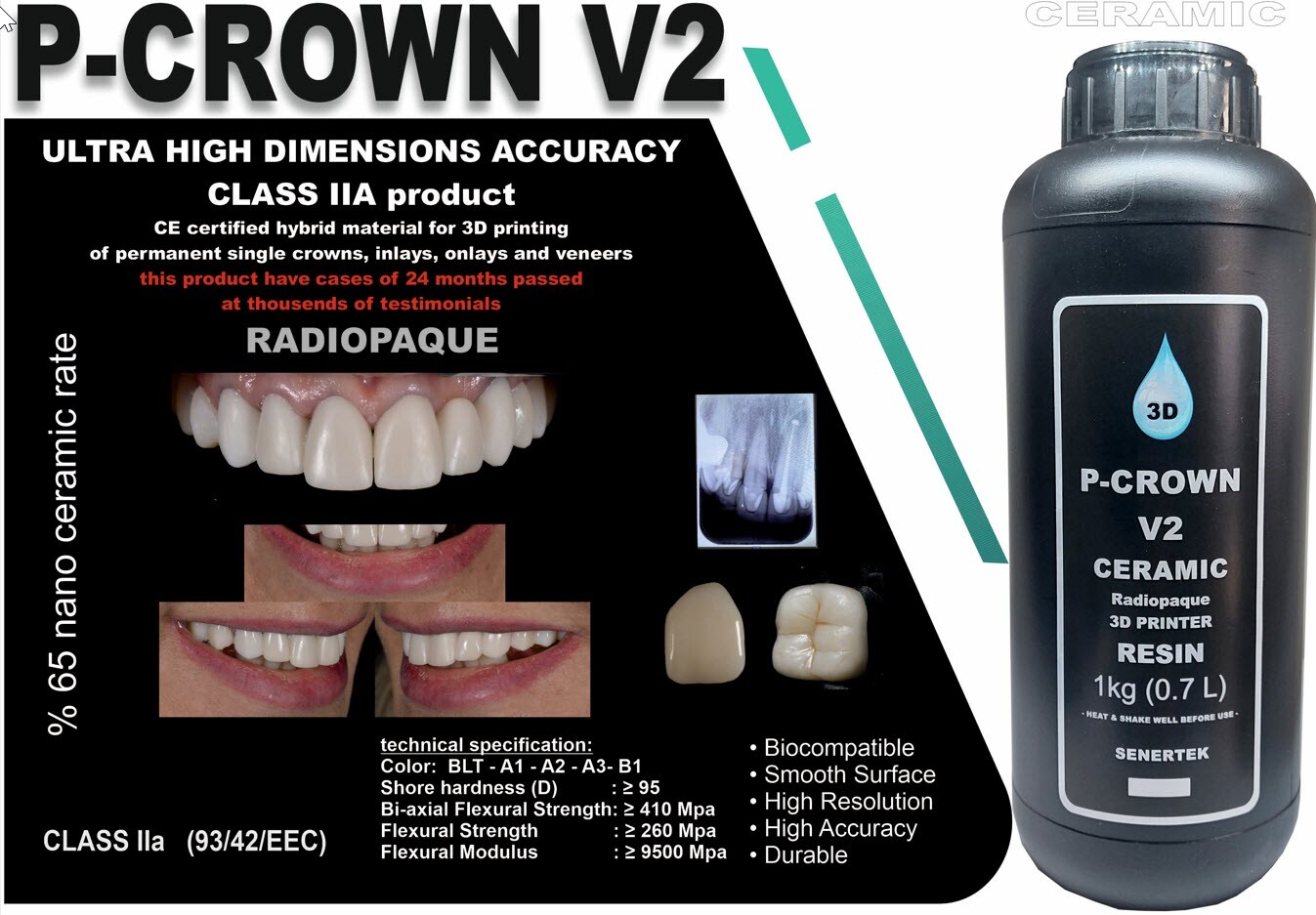 DLP SLA LCD 3d printer permenant crown - teeth resin ..