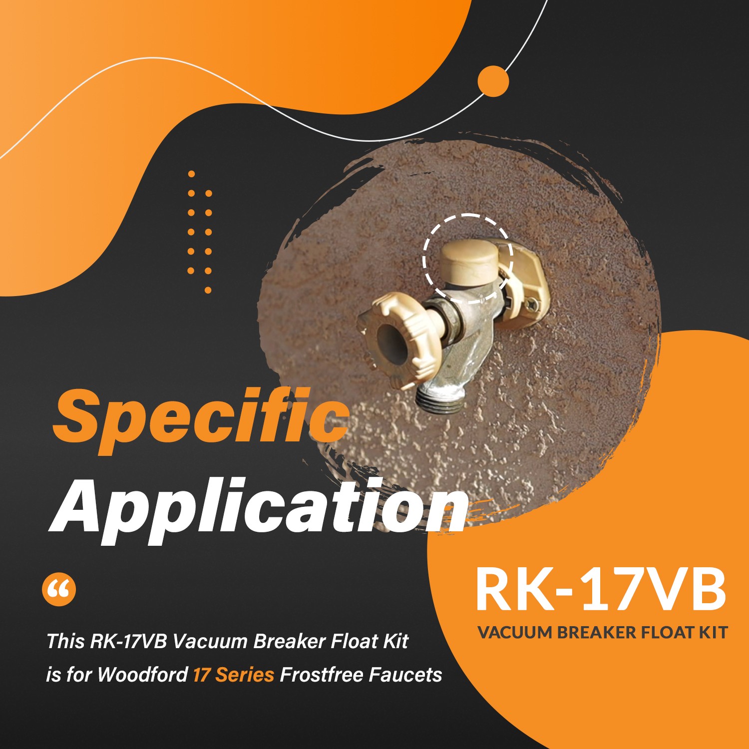RK-17VB Vacuum Breaker Float Kit fit for Woodford Model 17 (4-Pack)