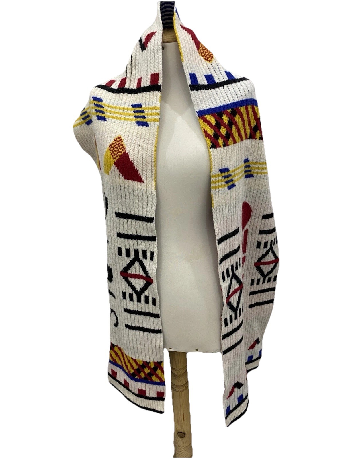 S29#kenzo Multicolor Rectangle Wool & Nylon Scarf Multicolore 92*13 Inch
