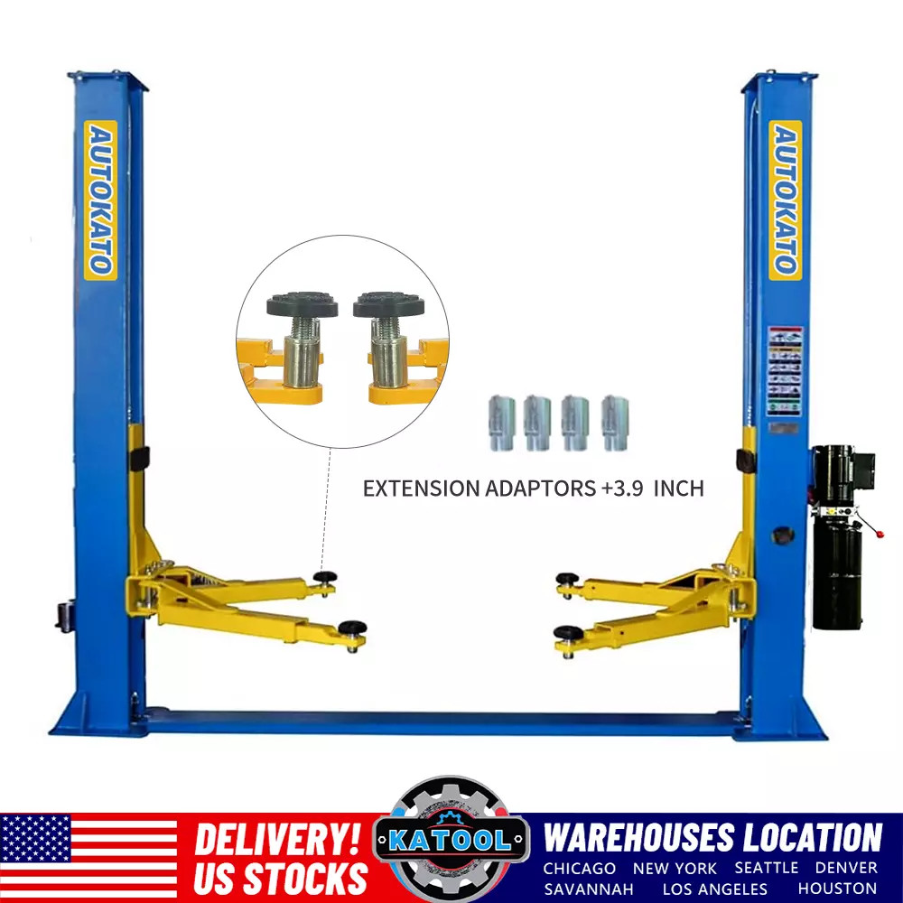 AK-H115Z 4.0HP Two Post Auto Lift 11000 lbs Auto Truck 2 Post Lift Car Lift