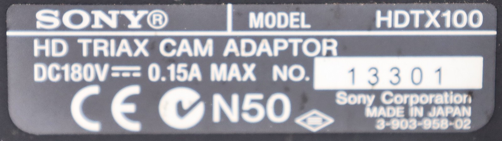 Sony HDTX-100 HD Triax Camera Adapter #2