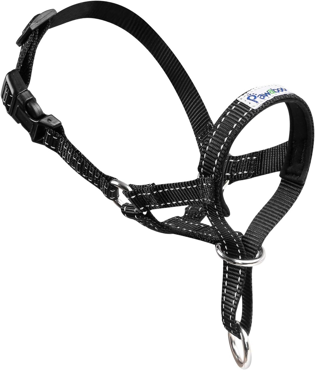 Pawaboo Dog Muzzle, Head Halter Collar for Dog Nylon Reflective Adjustable | Dog