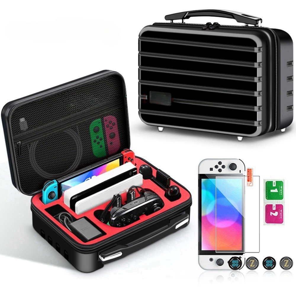 6-in-1 Travel Case for Nintendo Switch OLED with Screen Protector