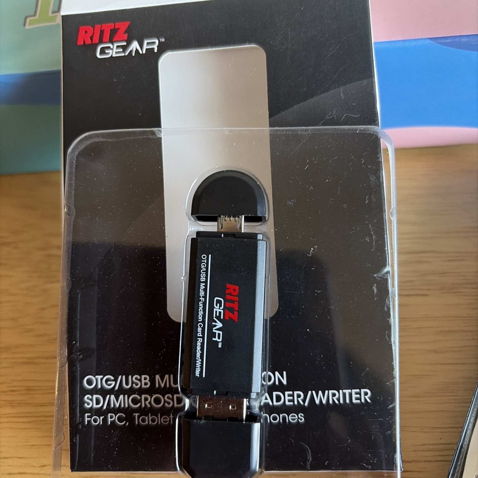 Ritz Gear OTG USB / Micro USB Multi-Function SD / MICRO SD Card Reader NIB