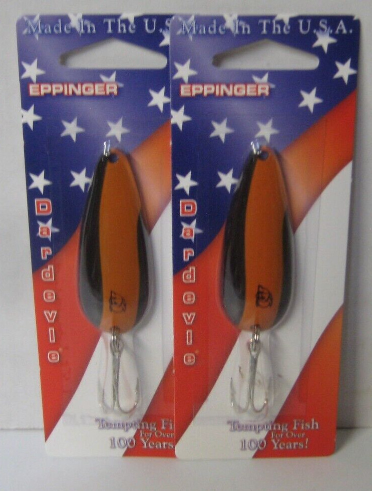 Dardevle Imp 2/5oz Black Orange Stripe (2-Lures)