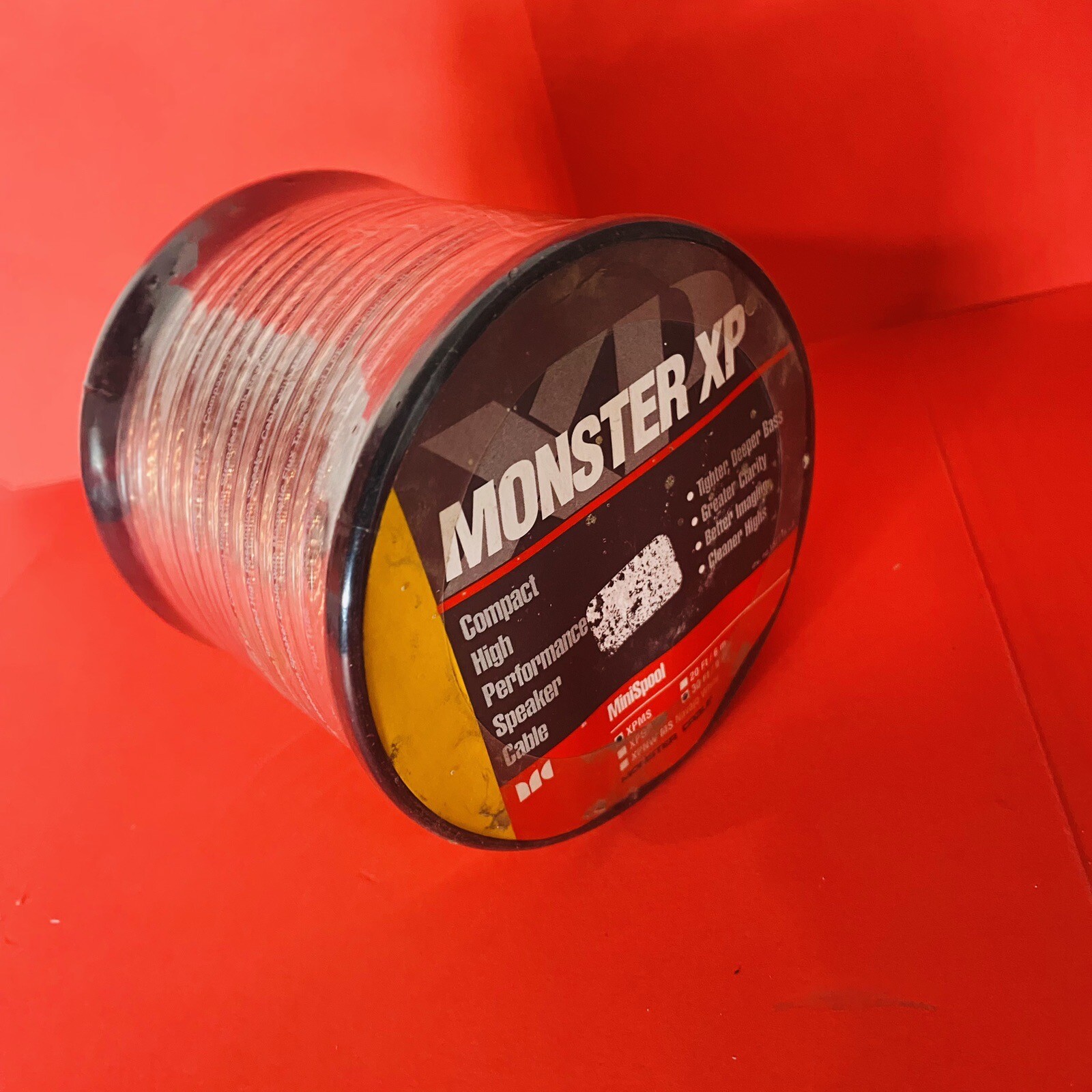NEW Monster XP Compact High Performance Speaker Cable Minispool 30ft./9m XPMS