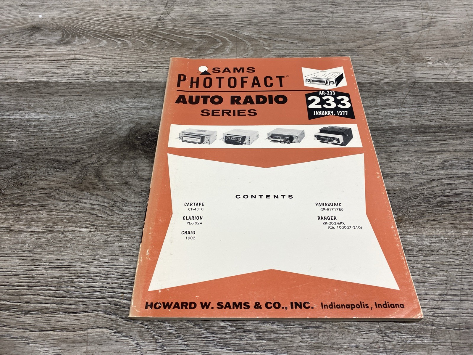 Sams Photofact Auto Radio Service Data Series Repair Magazine # AR-233