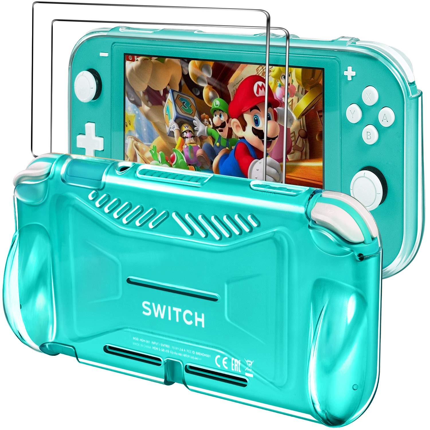 Protective TPU Case for Nintendo Switch Lite 2019 with 2 Pack Tempered Glass ...