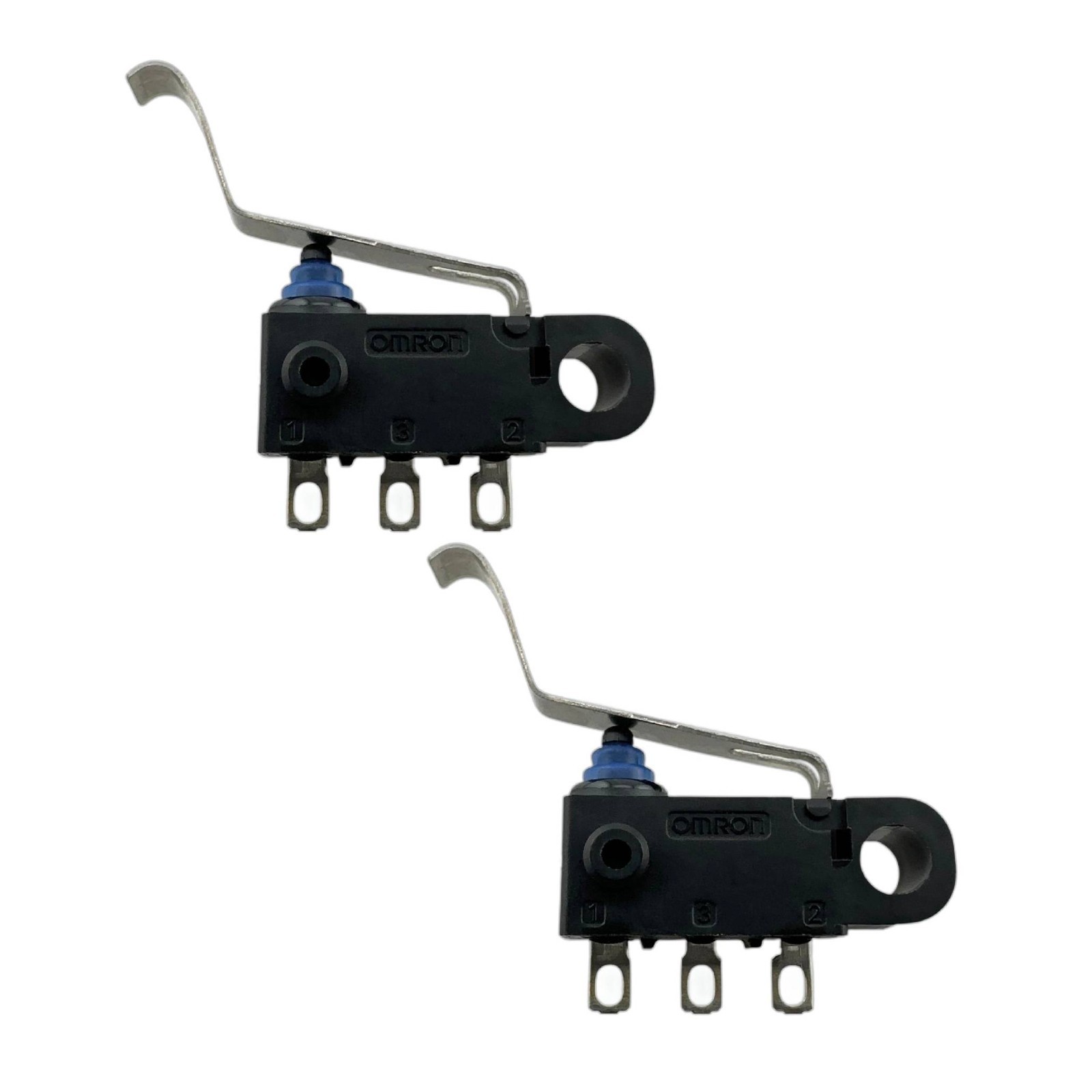 2x Omron D2HW-C281H 3-Pin Leaf Lever Micro Switch Snap Action SPDT 0.1A/125VAC