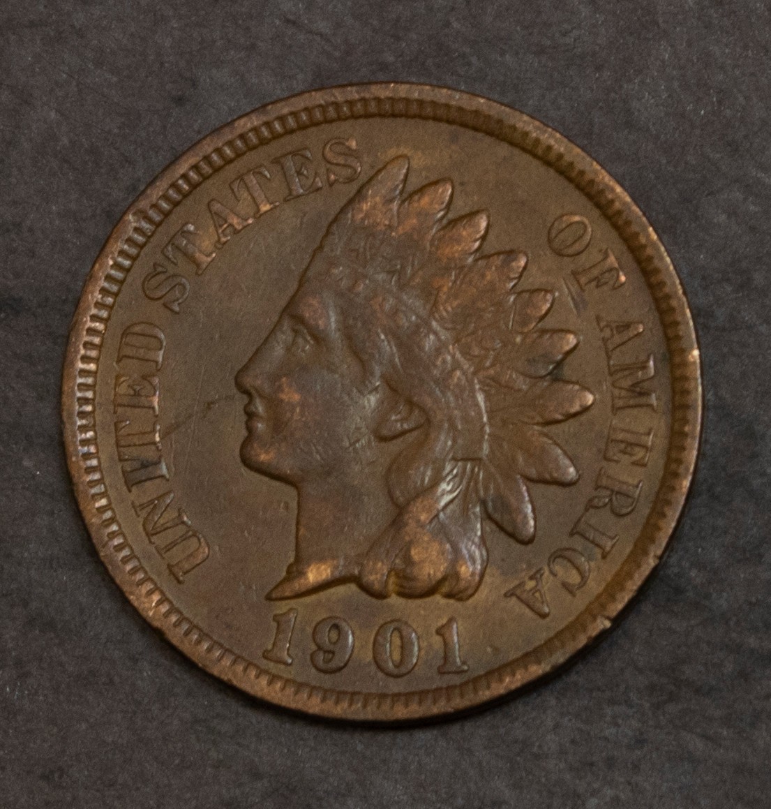 1901 Indian Cent Cleaned  Lot Y3419