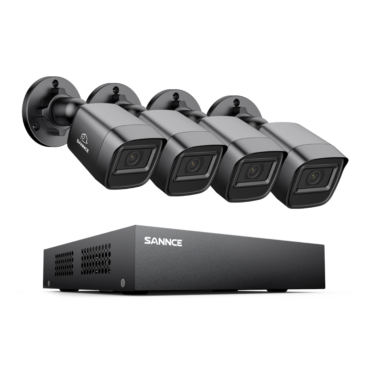 SANNCE 8CH 1080P Lite 5IN1 DVR 2MP Security Camera System AI Human Detection IR