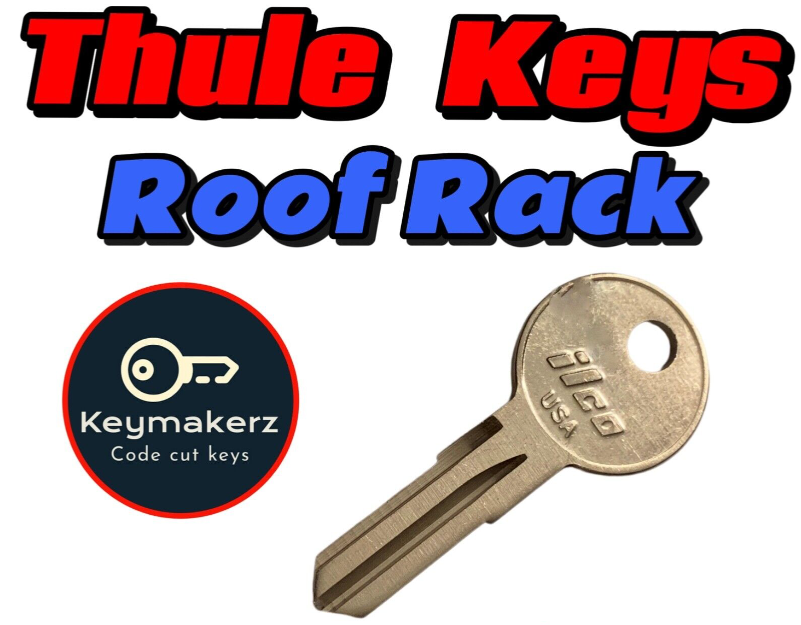 Thule Roof Rack Keys Replacement Spare Key Cut to Your Code E001-E200