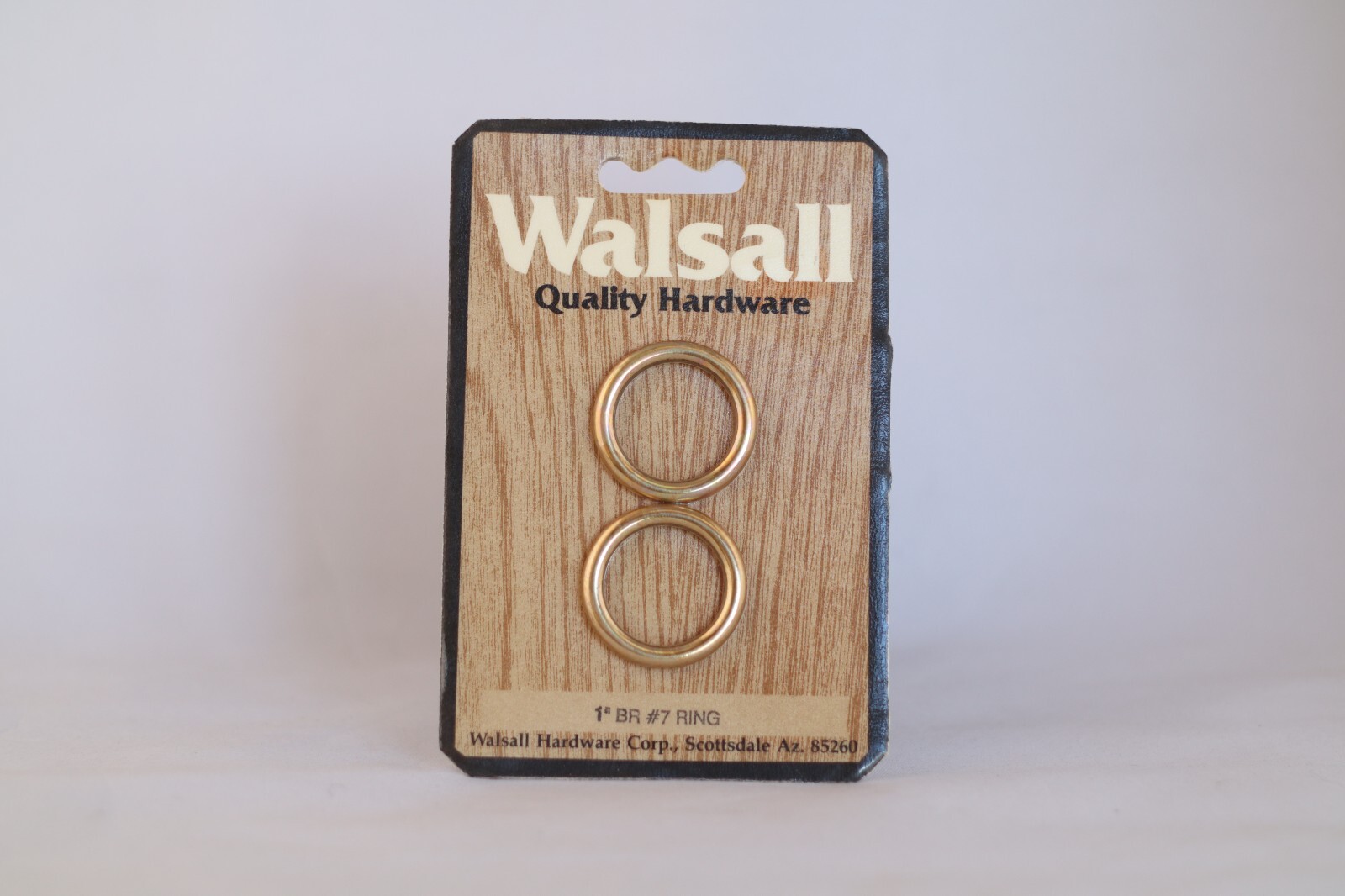 Walsall Horse Saddle Tack Hardware 1" Brass Ring PKG of 2 NOS