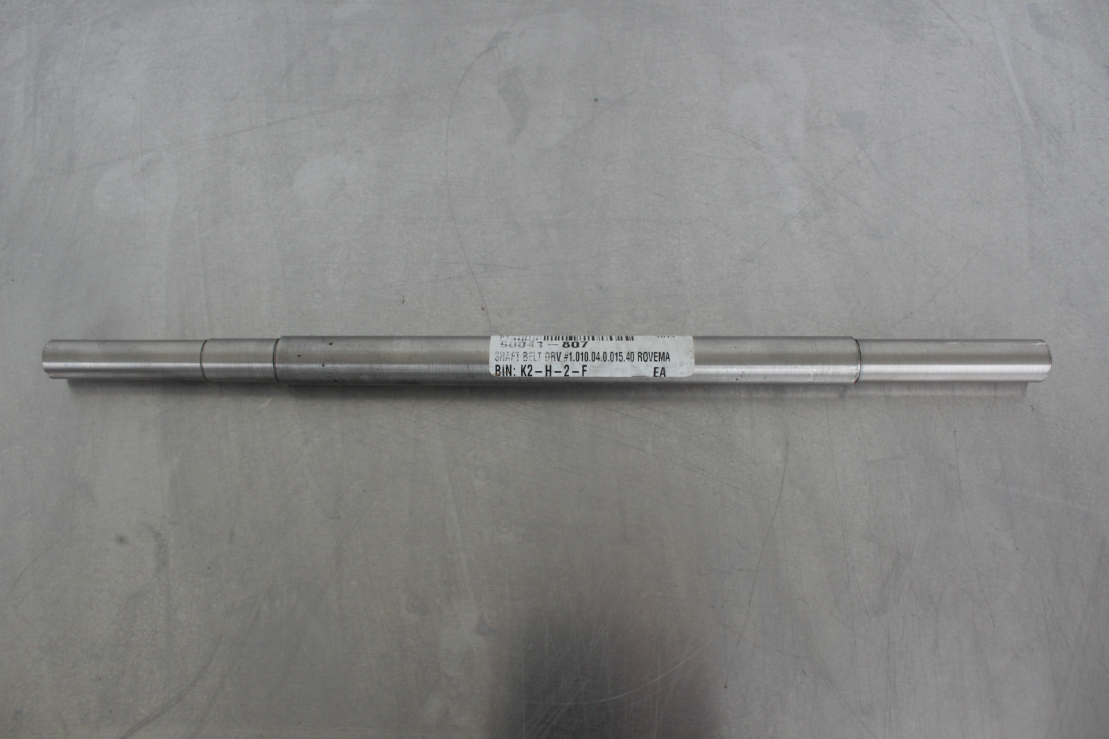 ROVEMA FILL MACHINE PART # 90041-807 1.010.04.0.015.40 SHAFT BELT DRIVE NEW