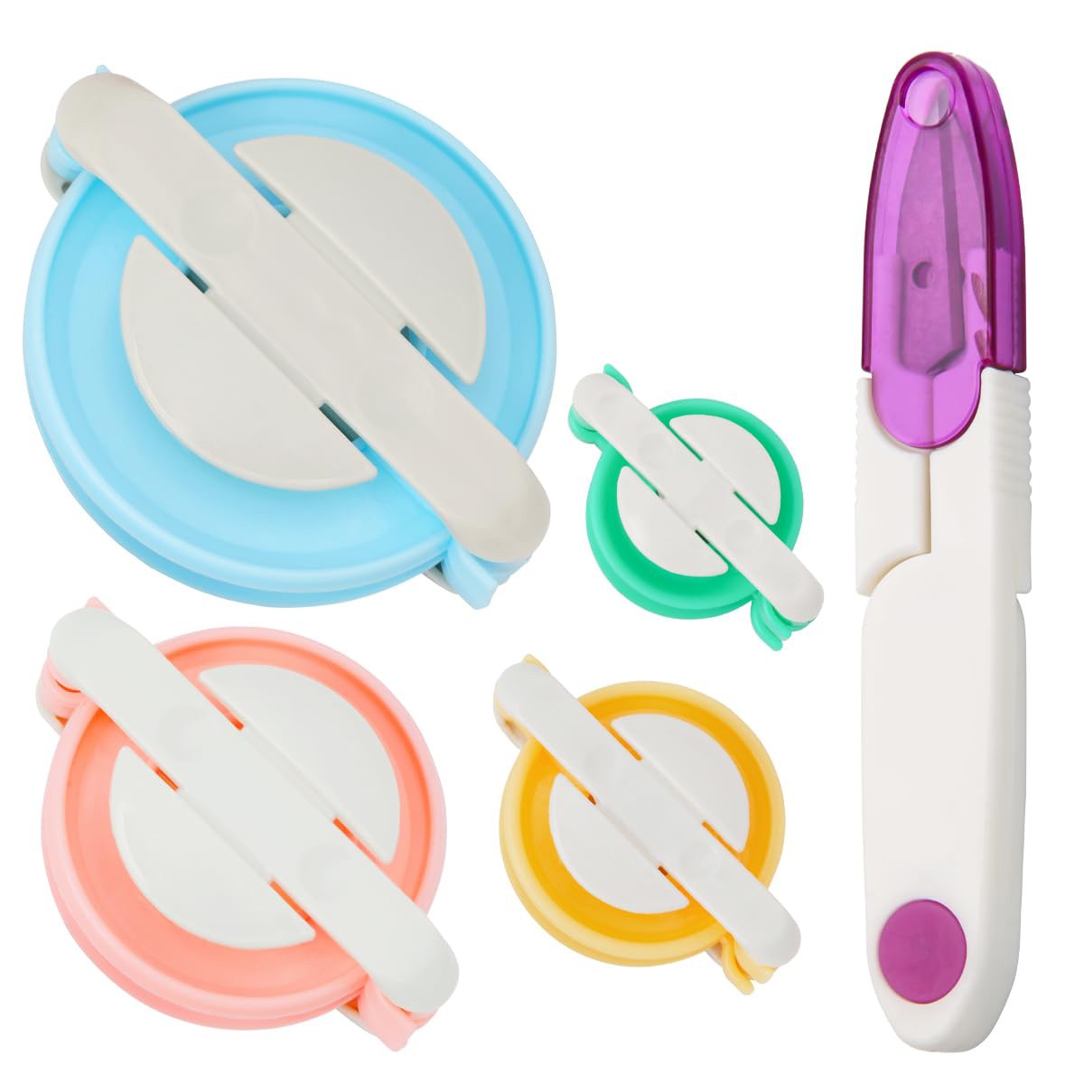 Pompom Makers 4 Size, Wool Craft Tool, DIY Yarn Weaver, Scissors Included