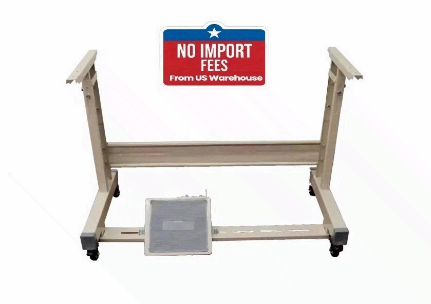 Adjustable T-Leg W/Locking Caster Wheels Table Frame Assembly For Sewing Machine