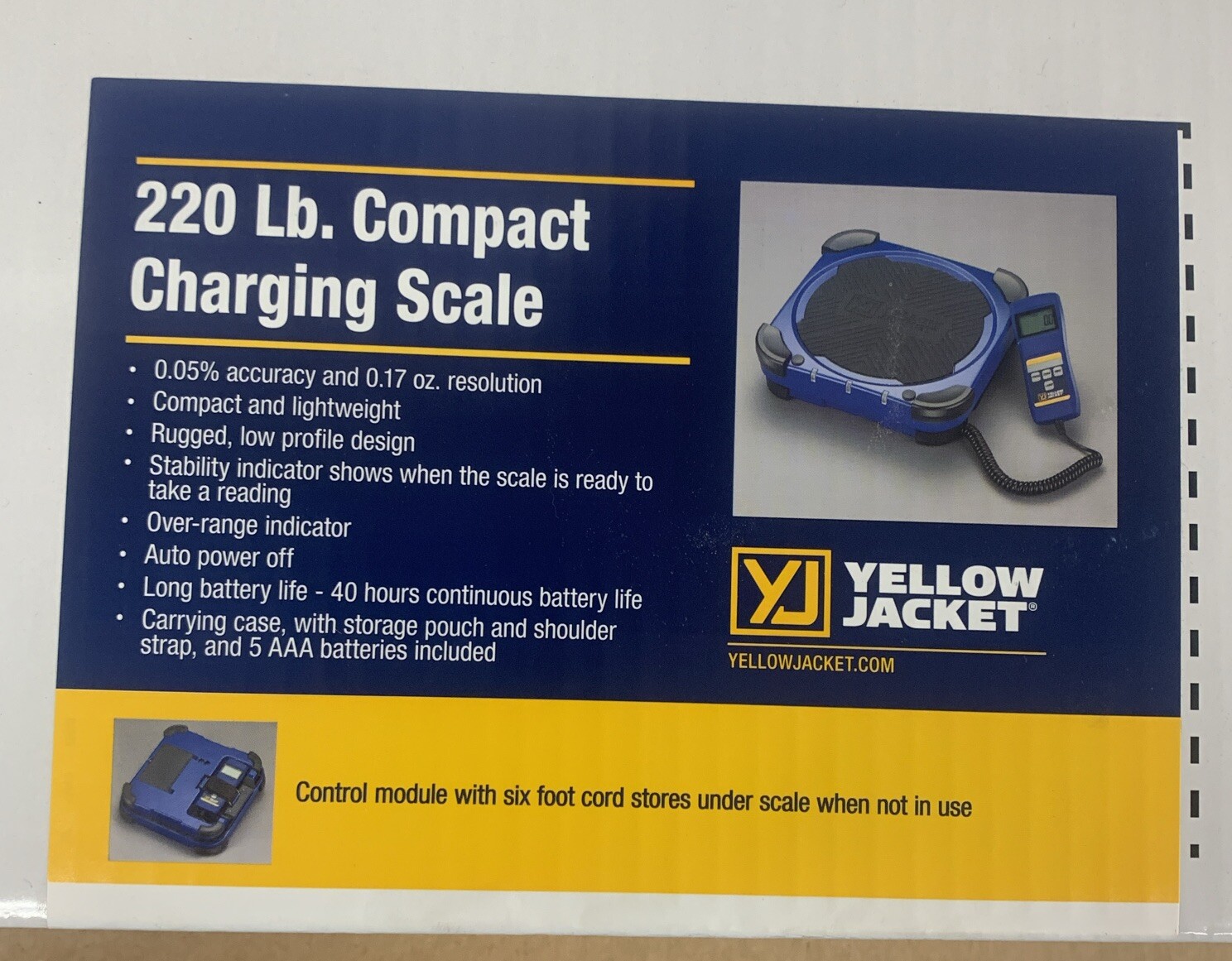 YELLOW JACKET 220LB REFRIGERANT CHARGING SCALE 68862