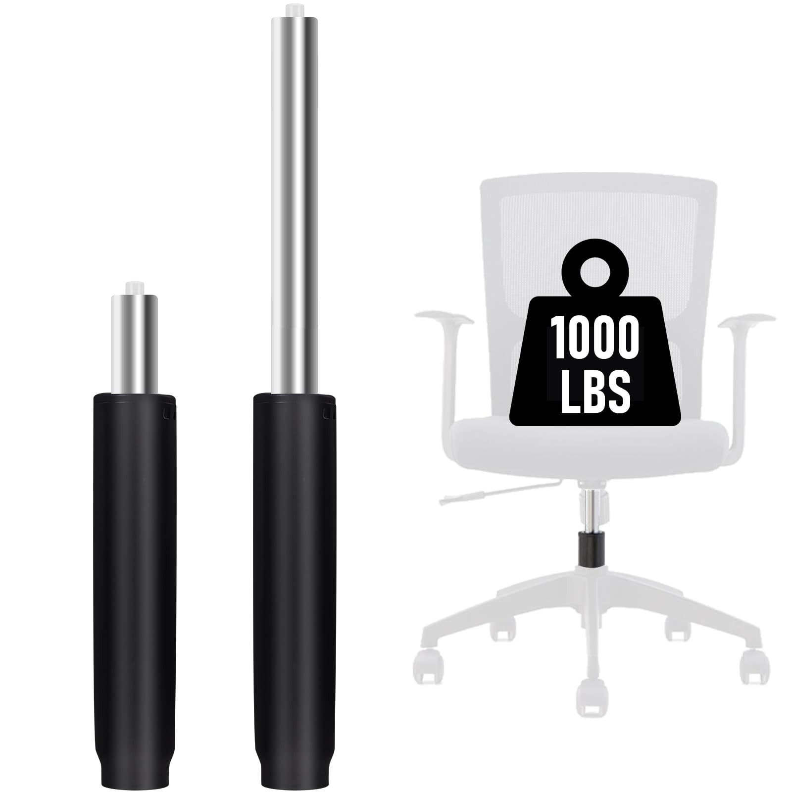 VOXVEPHY Class 4 Office Chair Gas Cylinder , 5.3" Stroke Heavy Duty 1000lbs L...