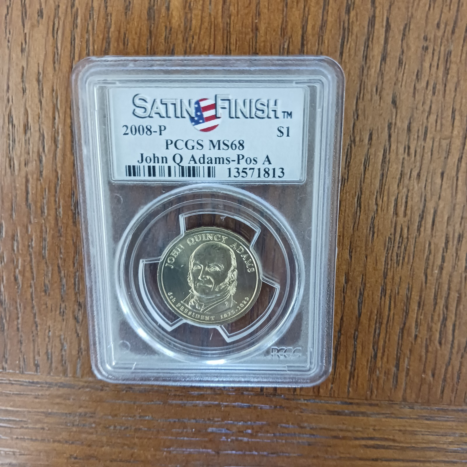 2008-P John Q. Adams -Pos A $1 Satin Finish